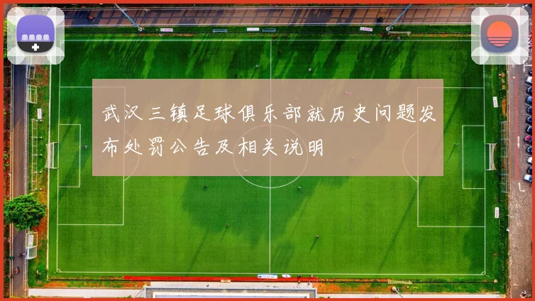 武汉三镇足球俱乐部就历史问题发布处罚公告及相关说明